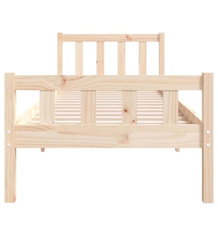 Cadre de lit bois massif 90x190 cm simple