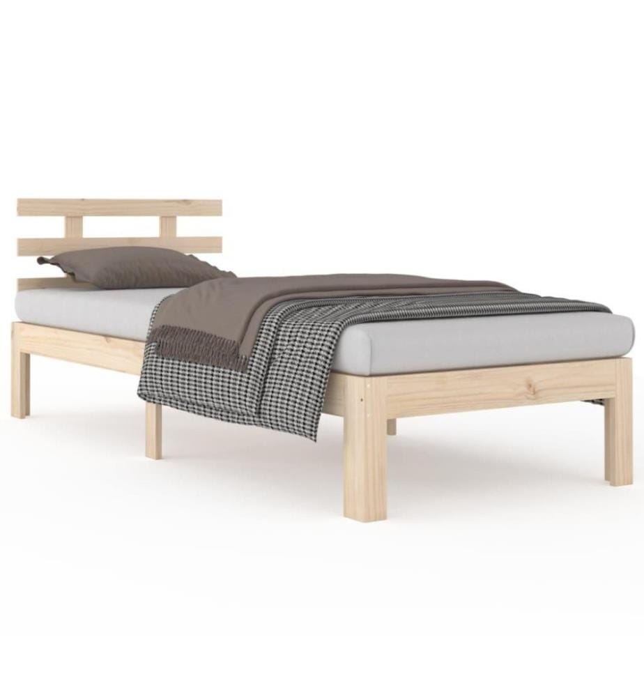 Cadre de lit Bois massif 100x200 cm