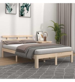 Cadre de lit Bois massif 180x200 cm Super King