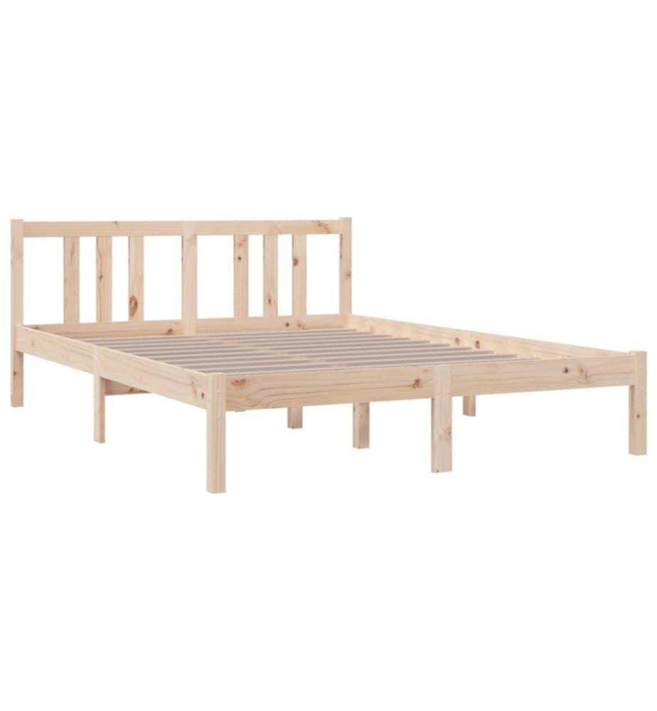 Cadre de lit Bois massif 135x190 cm Double
