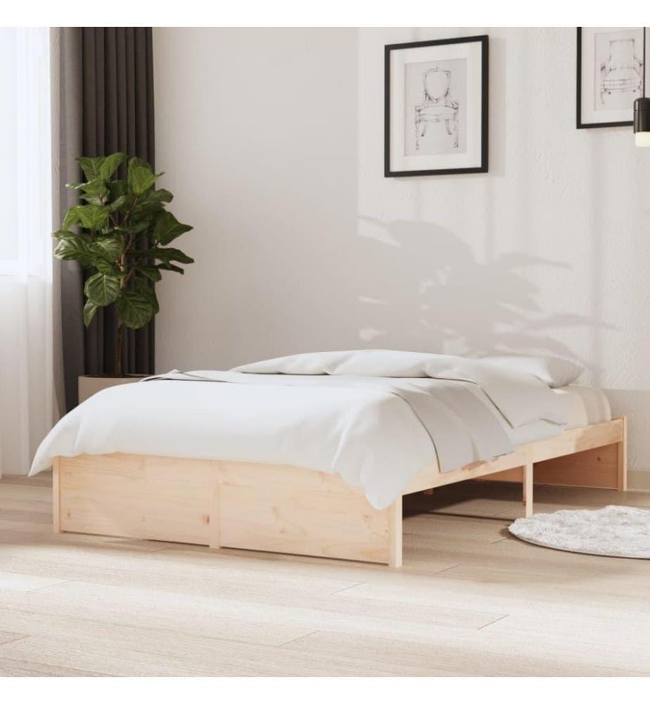 Cadre de lit Bois massif 120x200 cm