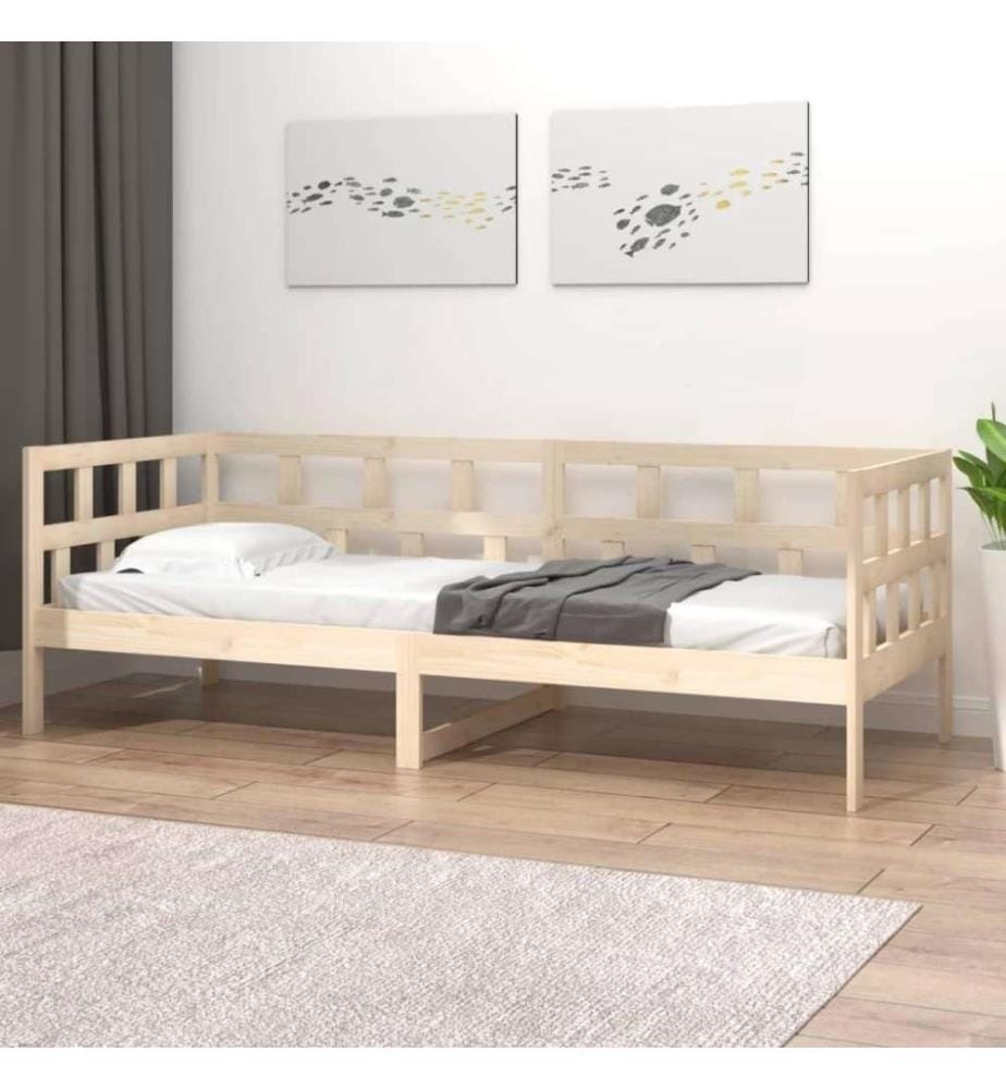 Lit de jour Bois massif de pin 90x190 cm