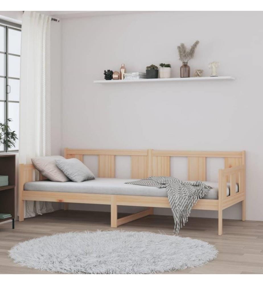Lit de jour Bois massif de pin 90x200 cm