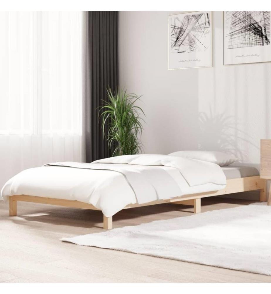 Stapelbett 90x190 cm Massivholz Kiefer