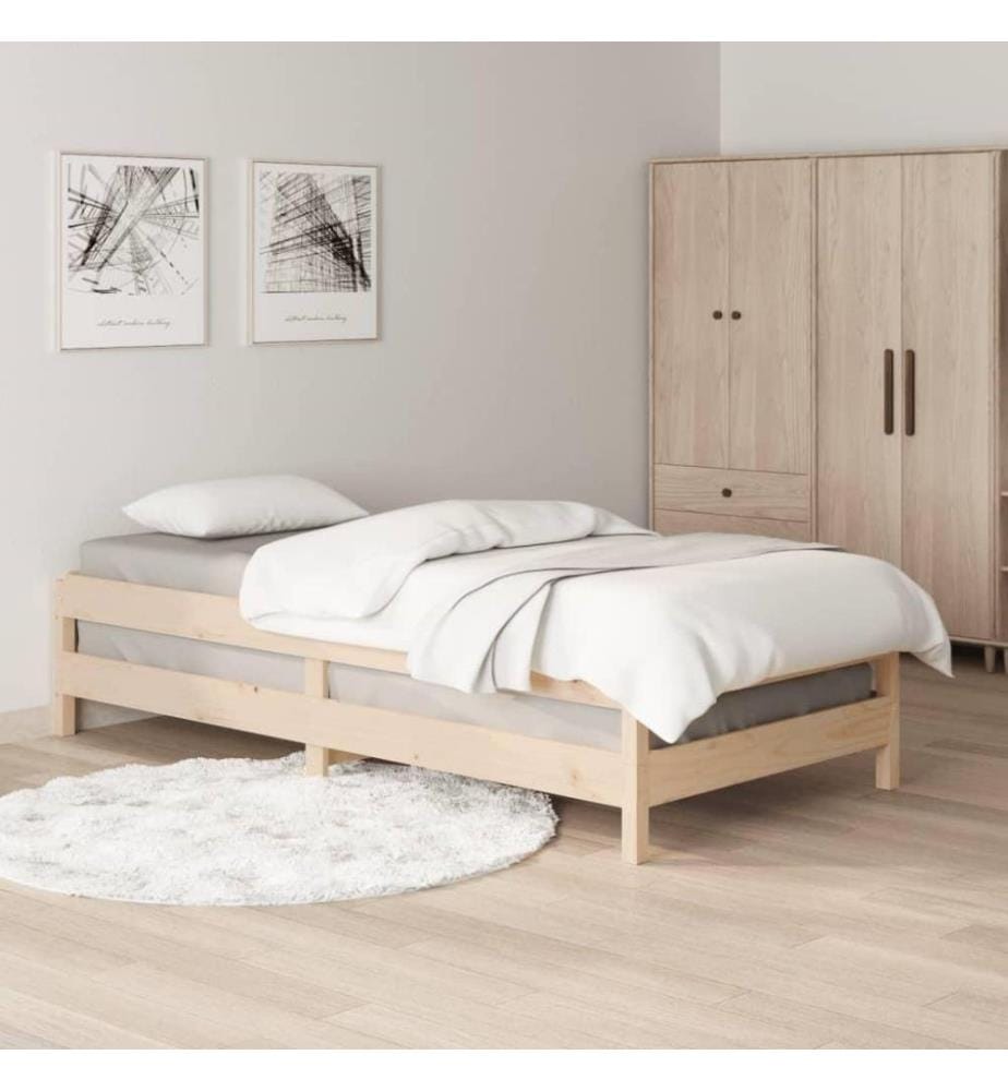 Stapelbett 90x190 cm Massivholz Kiefer
