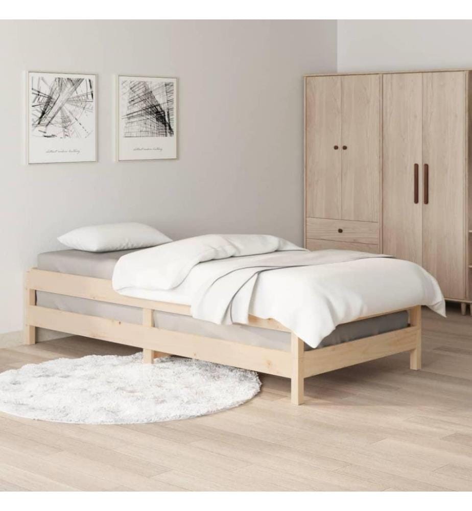 Stapelbett 75x190 cm Massivholz Kiefer