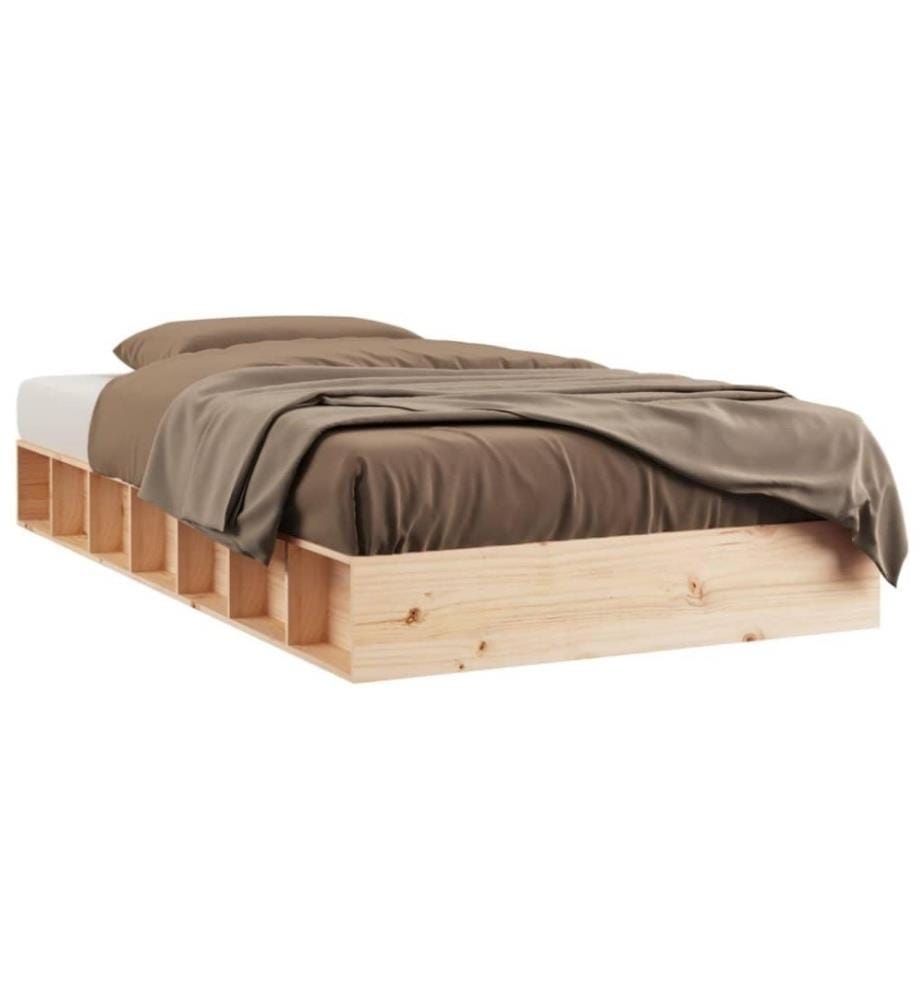 Cadre de lit 75x190 cm Petit simple Bois massif