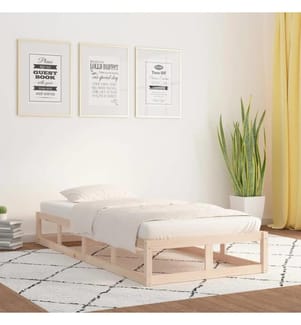 Cadre de lit 75x190 cm Petit simple Bois massif