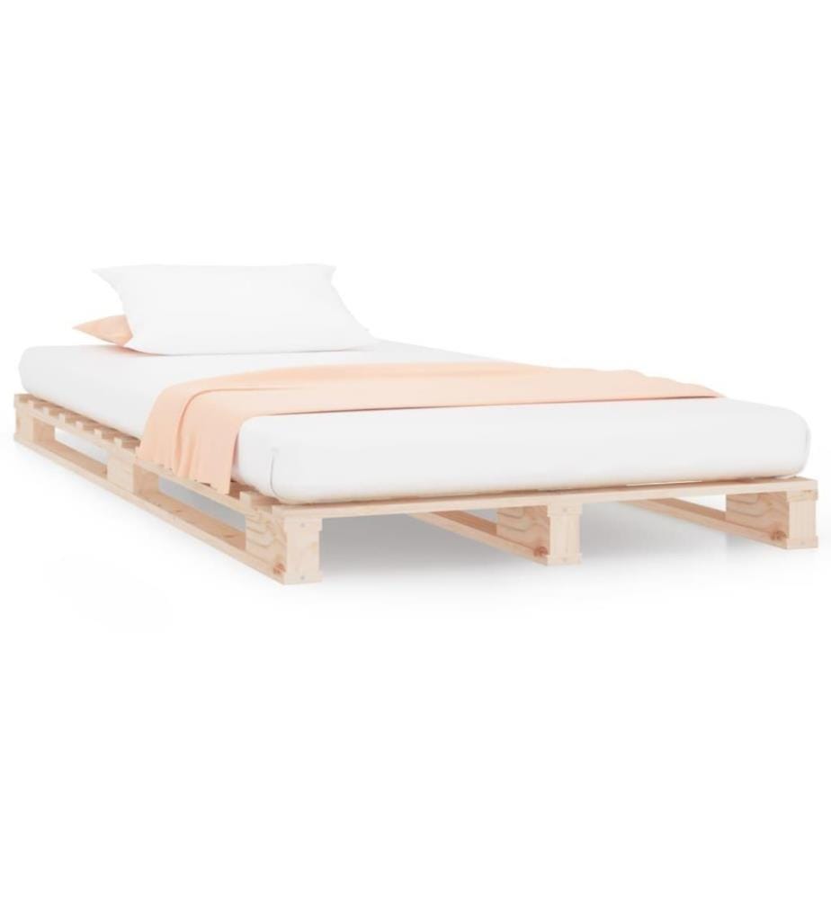 Cadre de lit 90x190 cm Bois de pin massif Simple