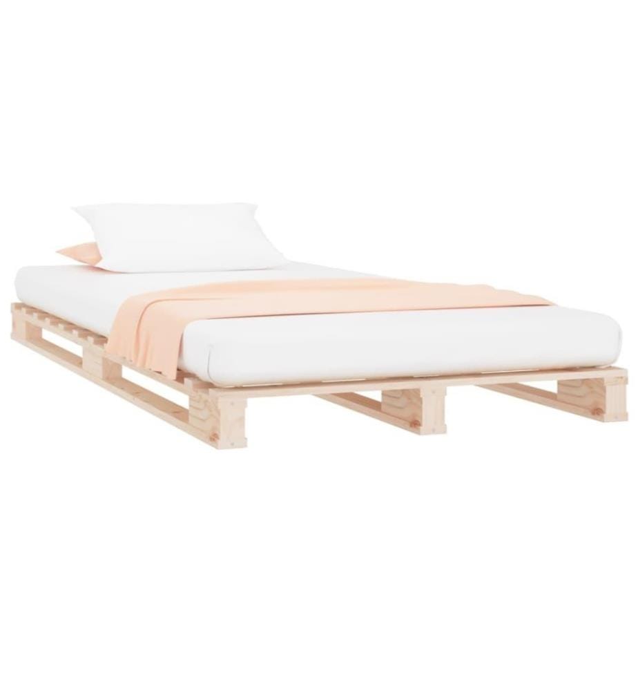 Cadre de lit 90x190 cm Bois de pin massif Simple