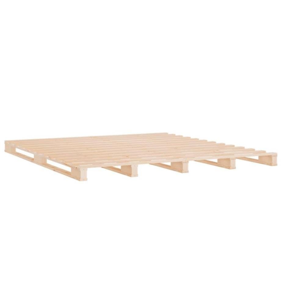 Cadre de lit 135x190 cm Bois de pin massif Double