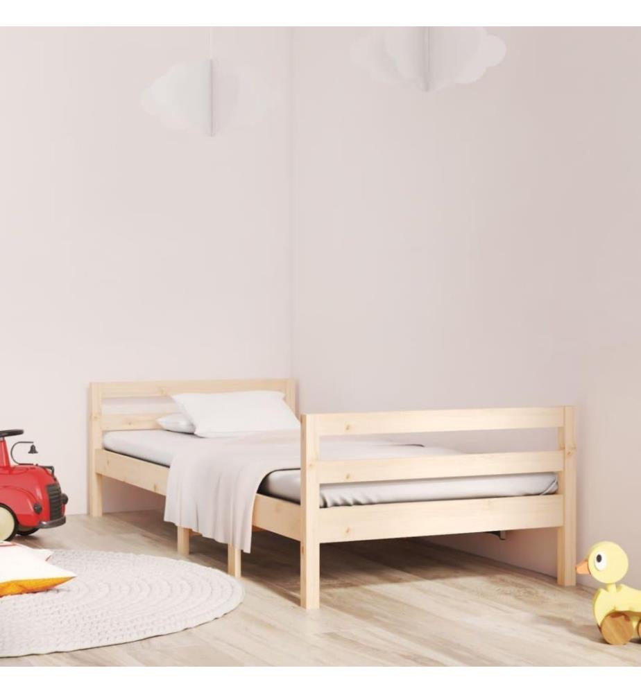 Cadre de lit 90x200 cm Bois de pin massif