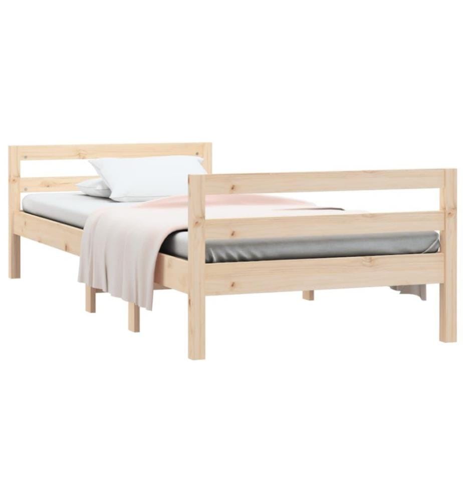 Cadre de lit 90x200 cm Bois de pin massif