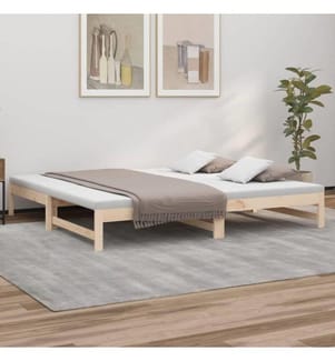 Lit coulissant 2x(80x200) cm Bois de pin massif