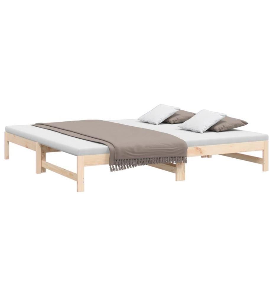 Lit coulissant 2x(80x200) cm Bois de pin massif