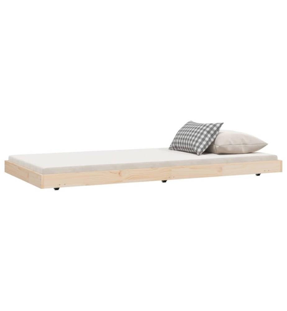 Cadre de lit 90x190 cm Bois de pin massif