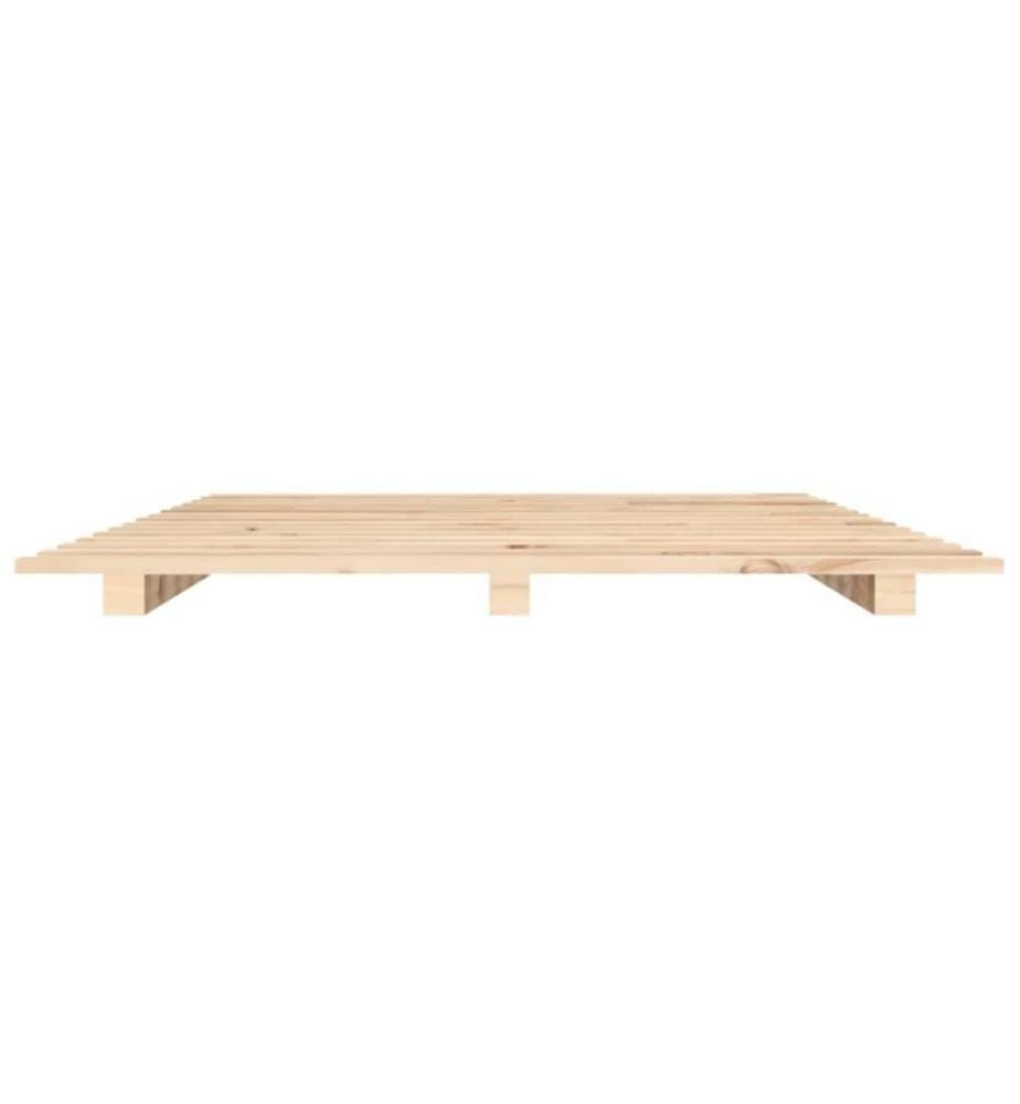 Cadre de lit 135x190 cm Bois de pin massif