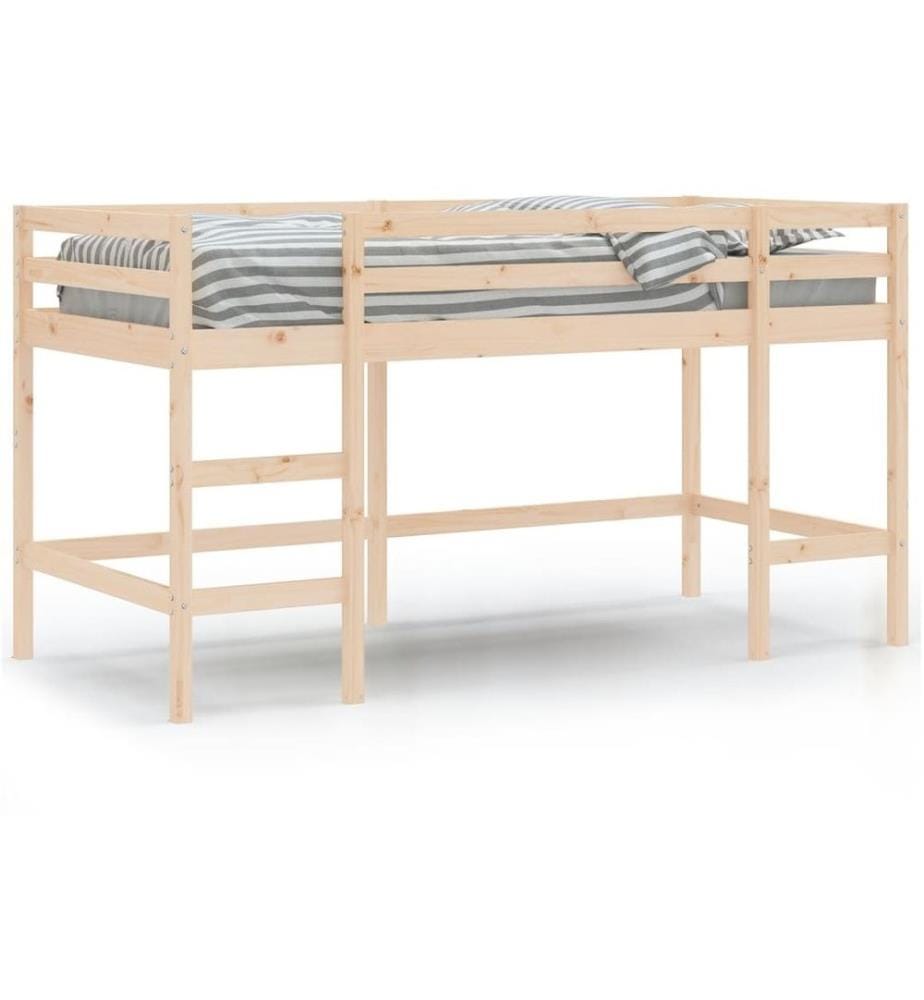 Lit mezzanine enfants échelle 80x200 cm bois pin massif