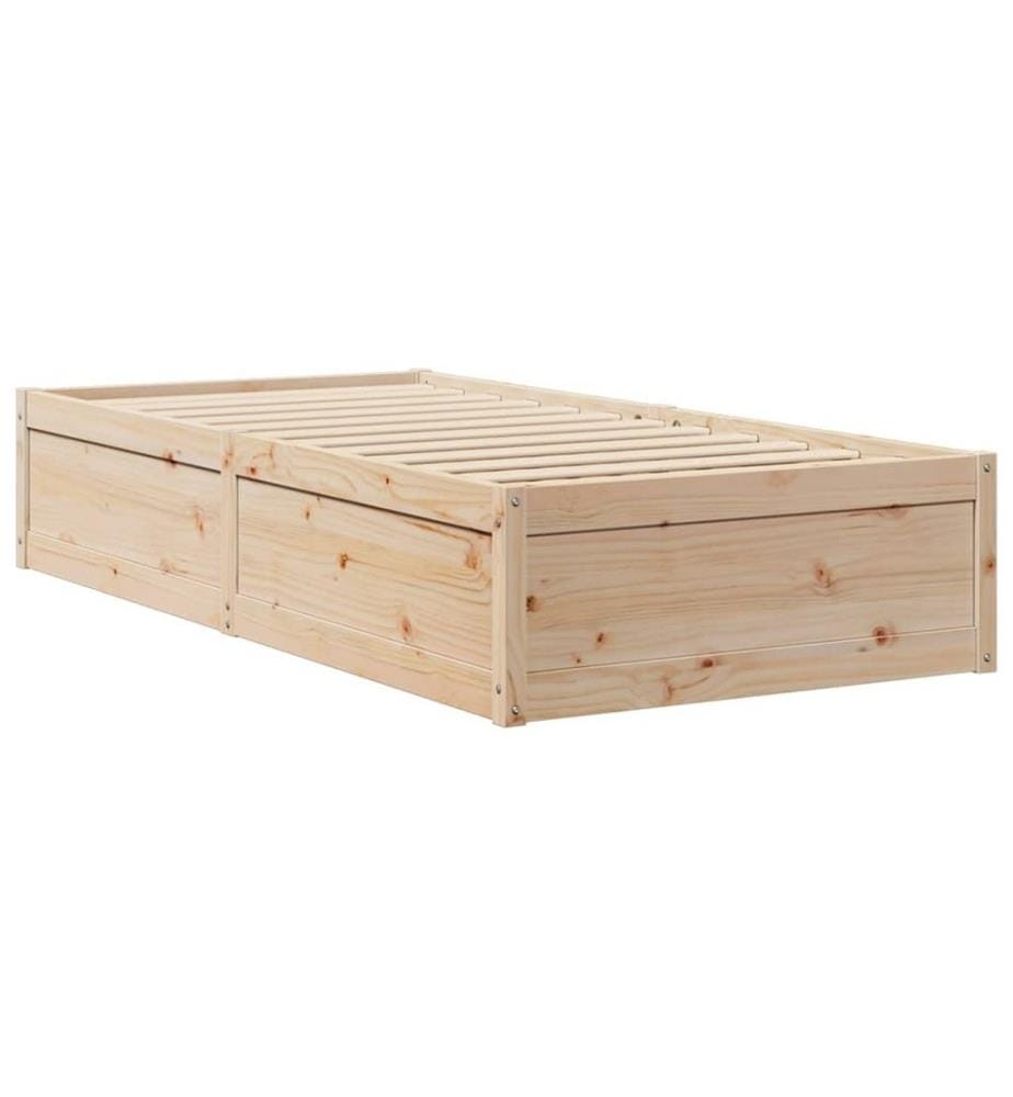 Cadre de lit 75x190 cm Bois de pin massif
