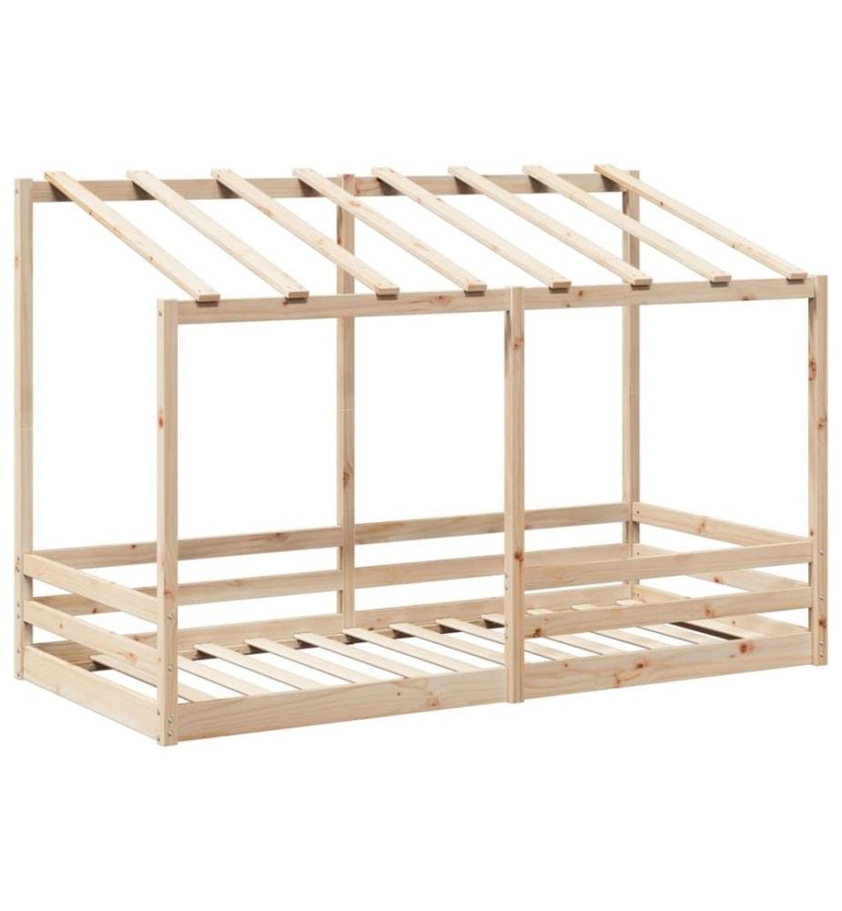 Lit pour enfants avec toit 90x200 cm bois massif de pin