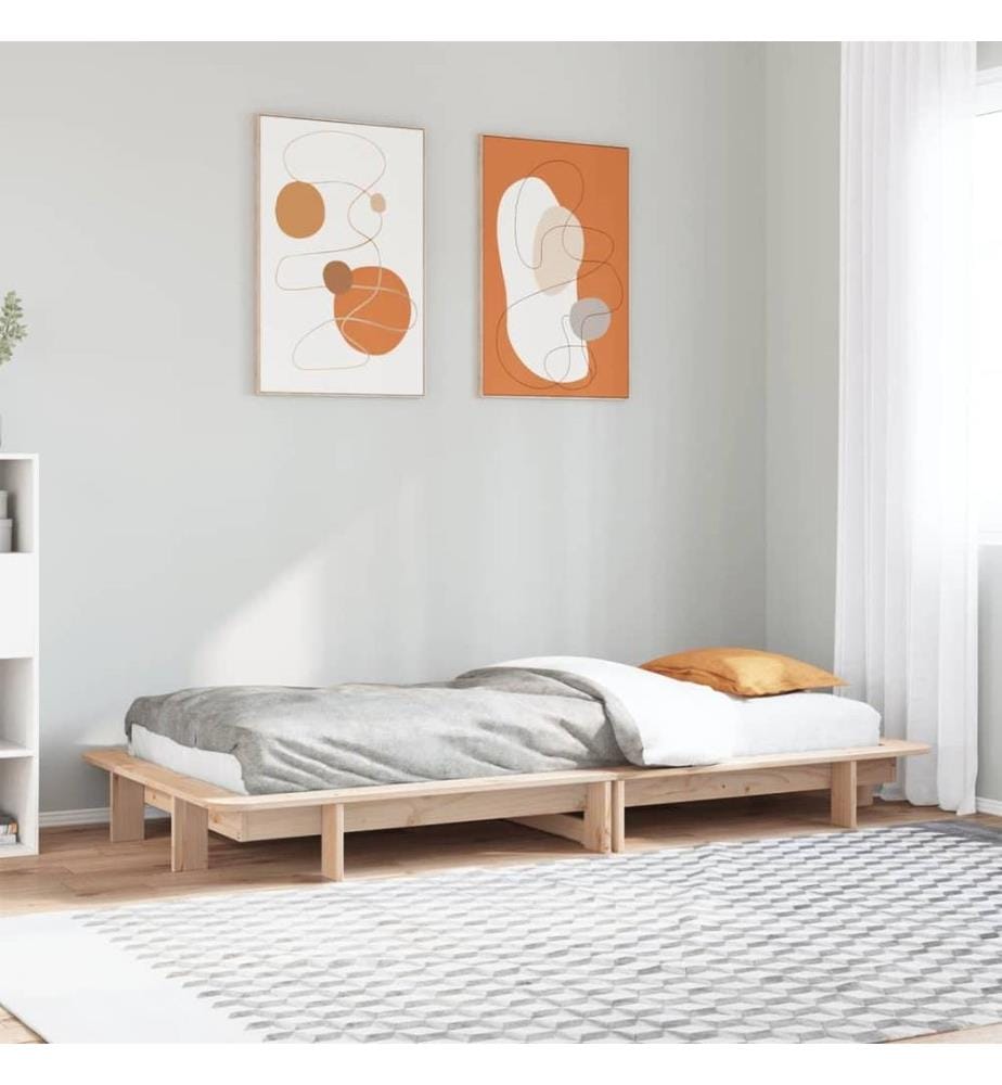 Massivholzbett ohne Matratze 100x200 cm Kiefernholz