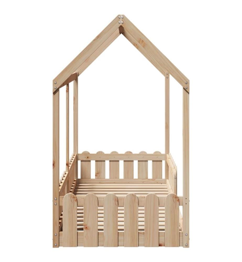 Cadre de lit d'enfants forme de maison 80x200cm bois pin massif
