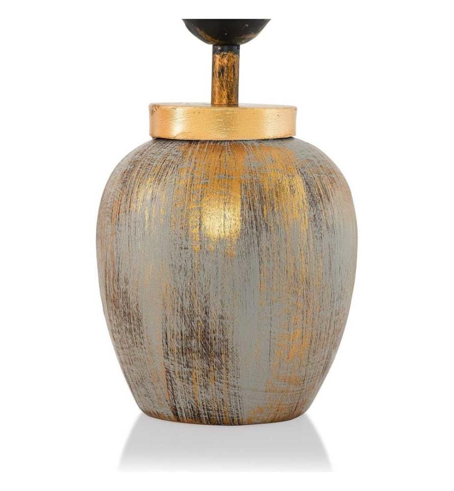 Tischlampe – Creme und Gold
