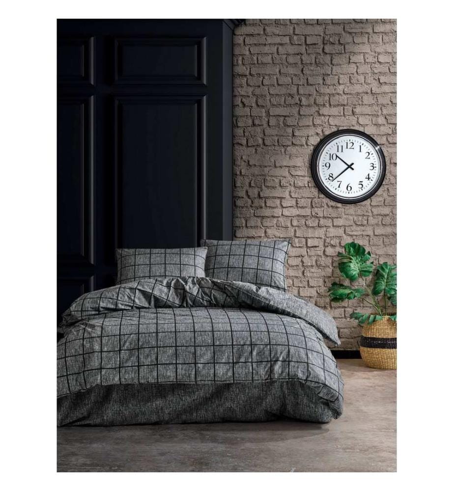 Parure de lit King Size Ranforce - Noir