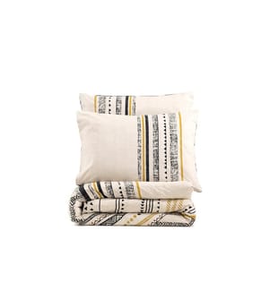 King-Size-Bettwäsche-Set – Schwarz, Weiss und Gold