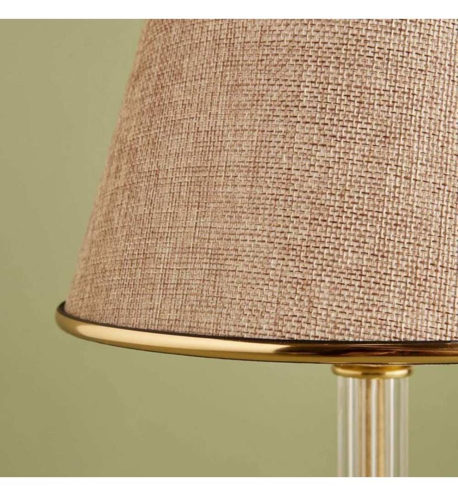 Tischlampe – Beige und Gold