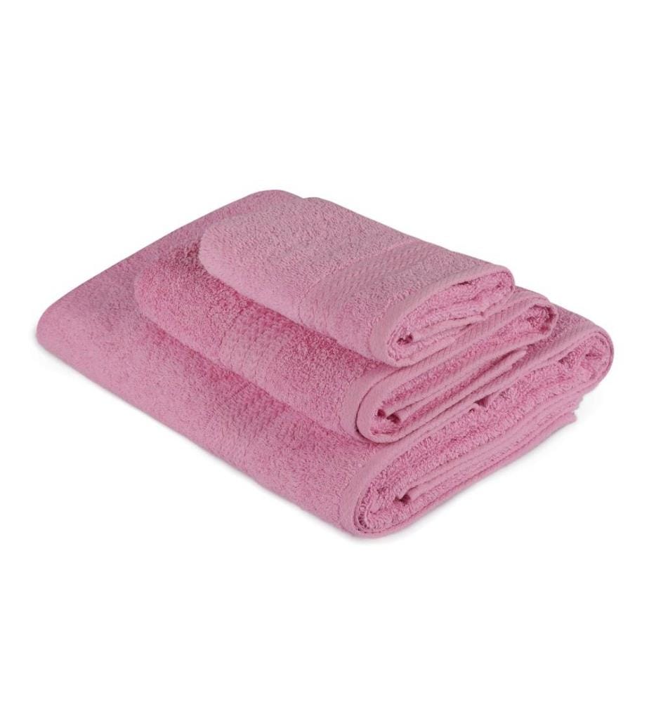 Lot de 3 linges - Rose