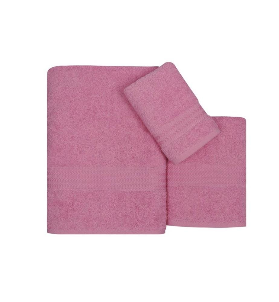 Lot de 3 linges - Rose