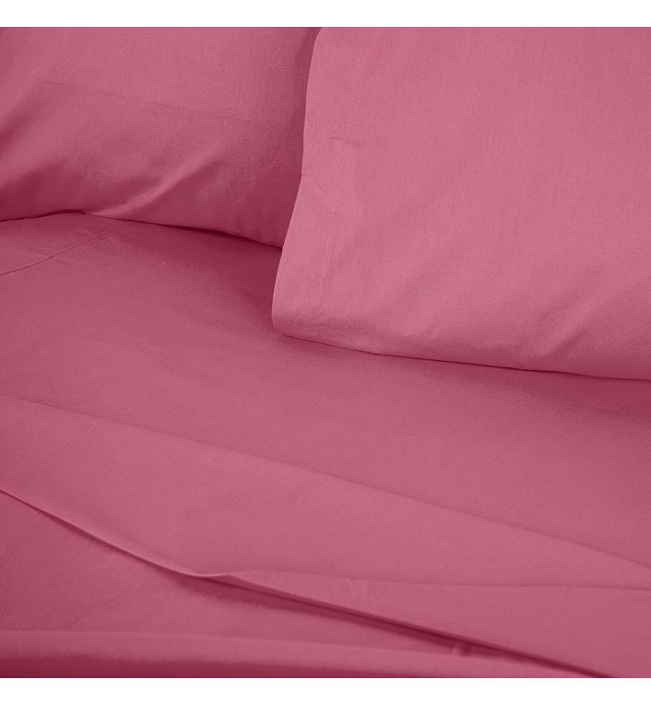 Spannbetttuch Super King Size Ranforce – Puderrosa