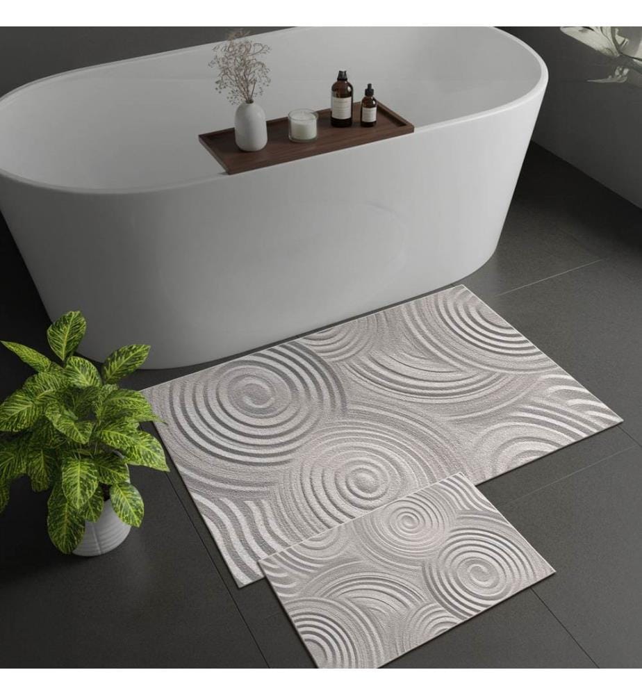 2er-Set Badematten – Grau