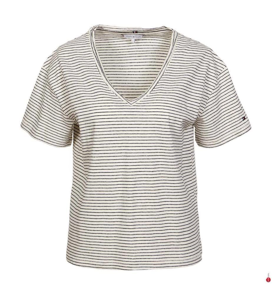 T-Shirt – Marineblau und Ecru