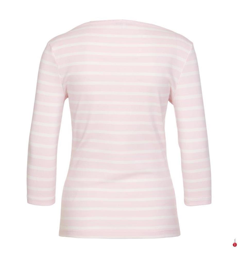 T-Shirt in Slim-Fit-Passform – Rosa und Weiss