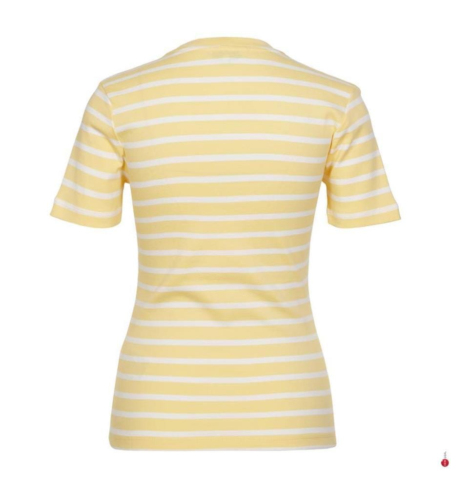 T-Shirt in Slim-Fit-Passform – Gelb und Weiss