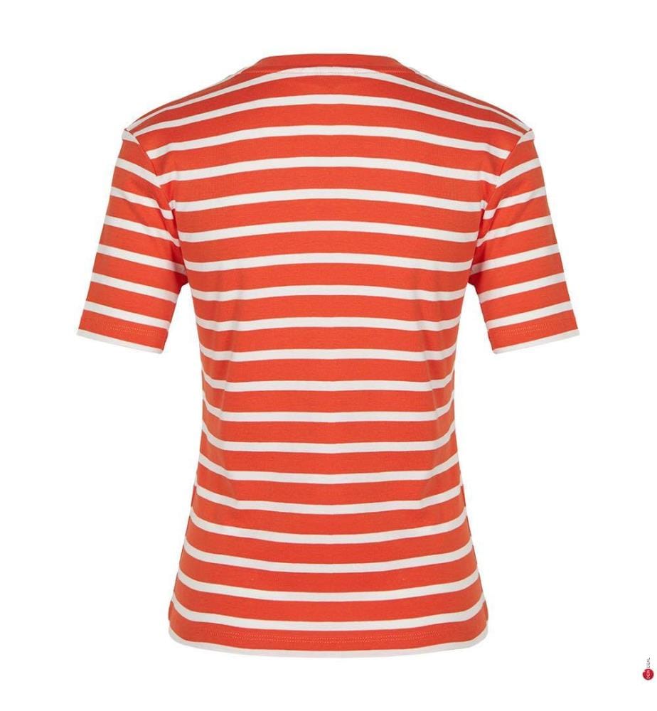 T-Shirt Slim Fit - Rot und Weiss