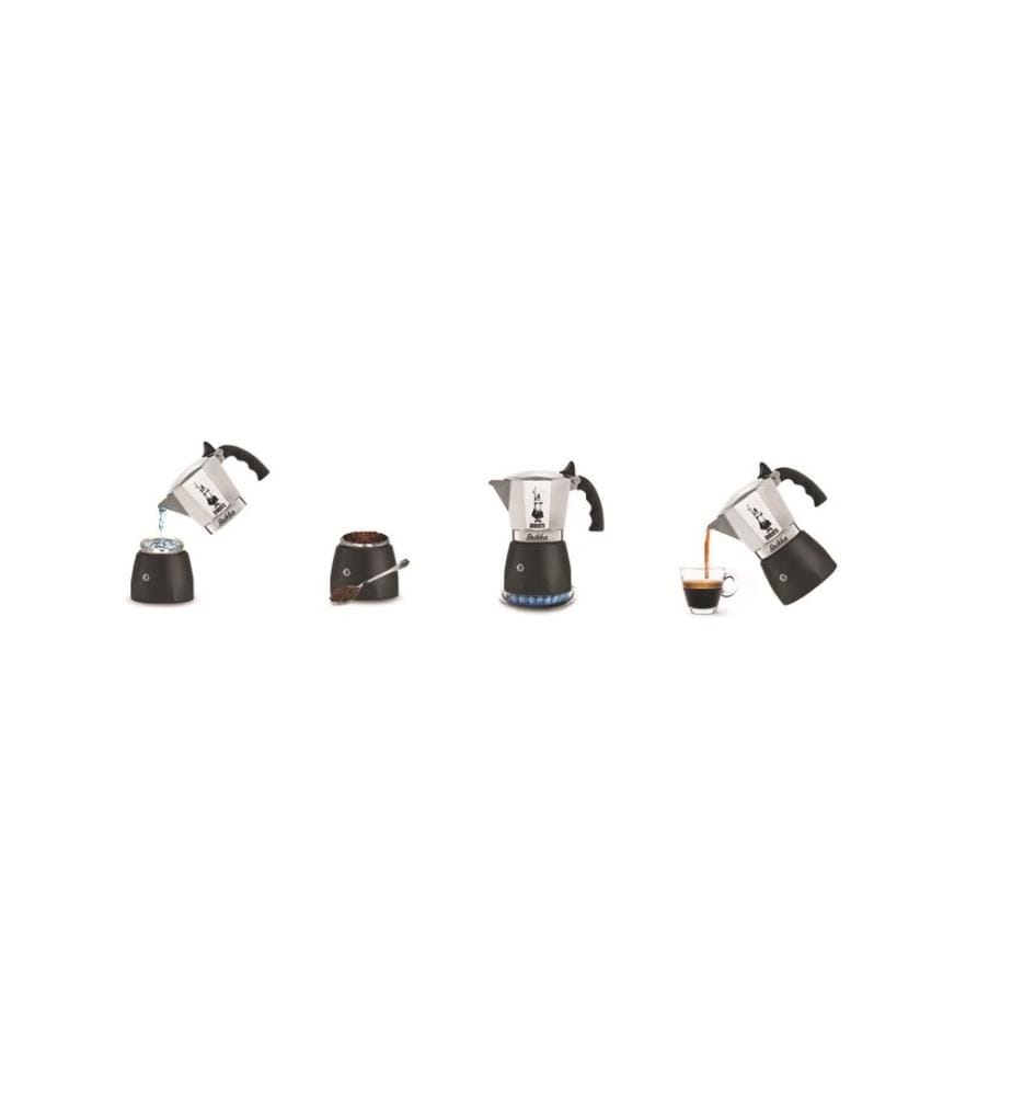 BIALETTI - Espressokocher Brikka 4 Tassen, Silber