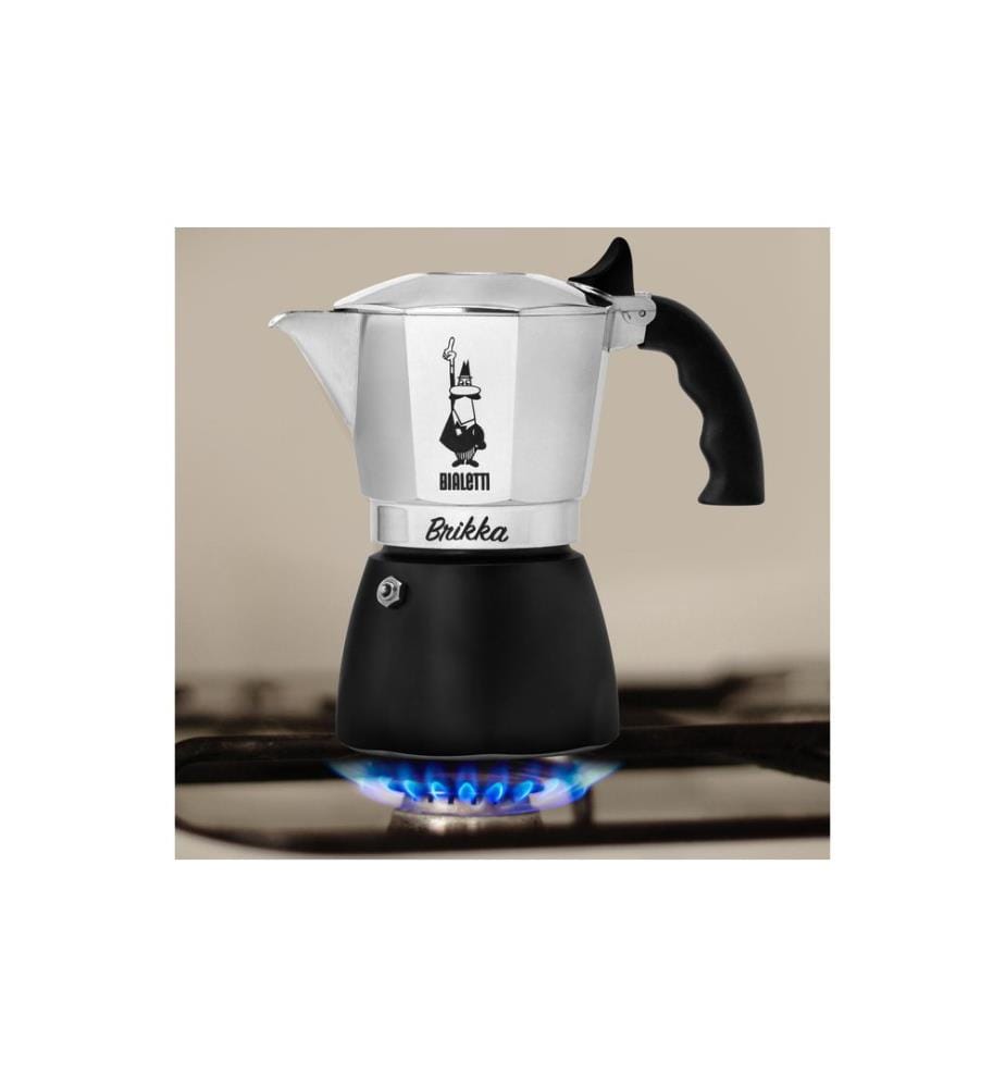 BIALETTI - Espressokocher Brikka 4 Tassen, Silber