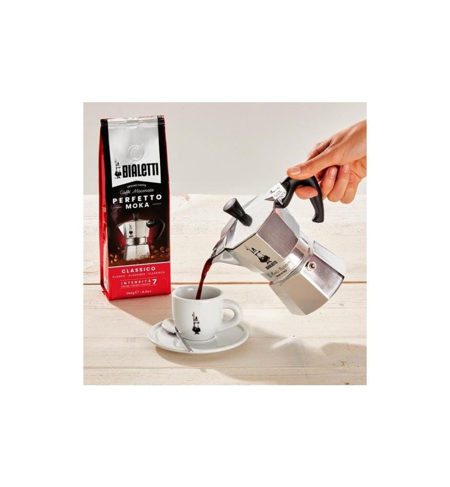 BIALETTI - Espressokocher Moka Express 3 Tassen, Silber