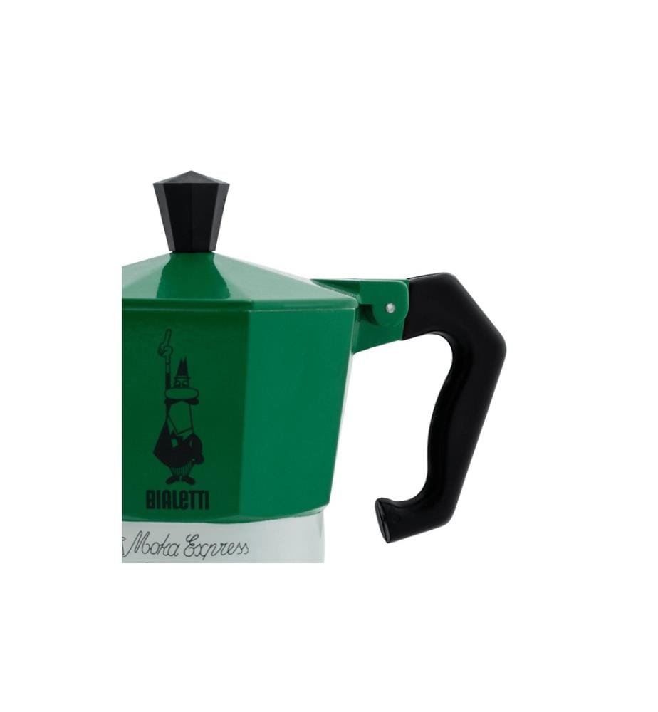 BIALETTI - Cafetière italienne Mokina Italia 1 tasses, Vert/Rouge/Blanc