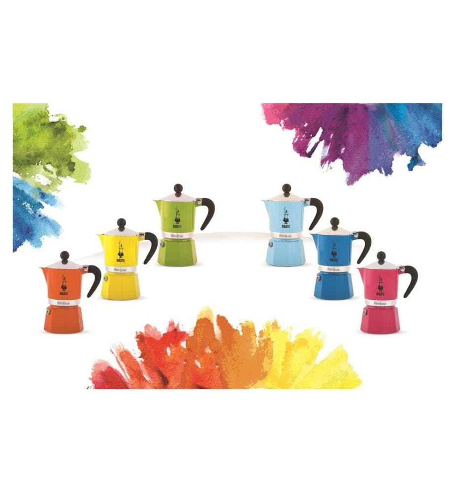 BIALETTI - Espressokocher Rainbow 3 Tassen, Gelb