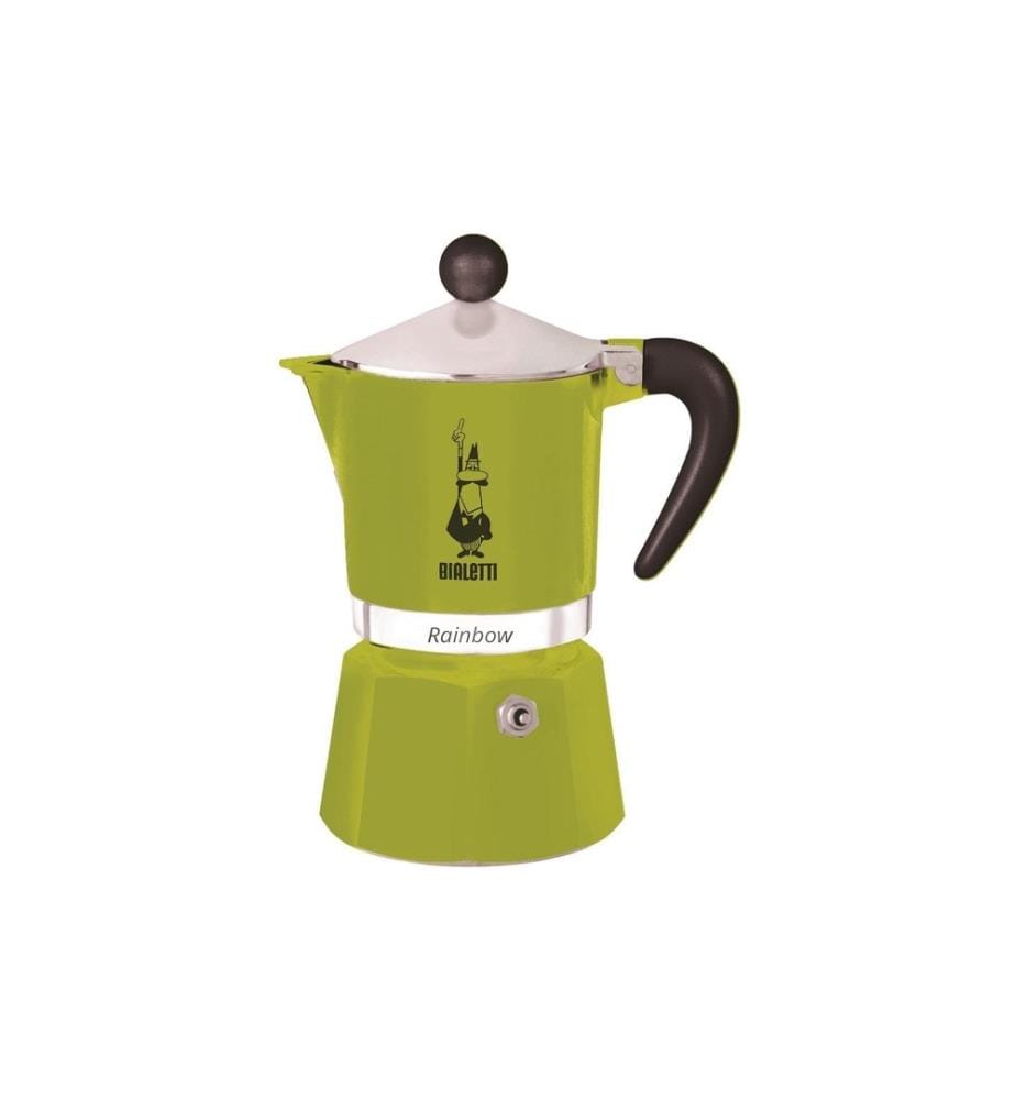 BIALETTI - Espressokocher Rainbow 3 Tassen, Grün