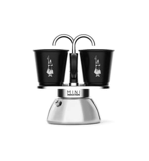 BIALETTI - Espressokocher Mini Express Induktion 2 Tassen, Schwarz