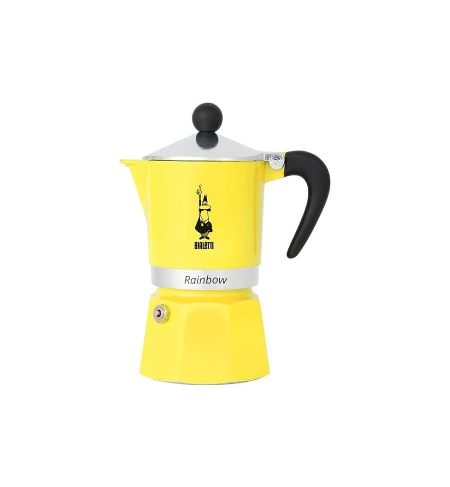 BIALETTI - Espressokocher Rainbow für 3 Tassen, Gelb