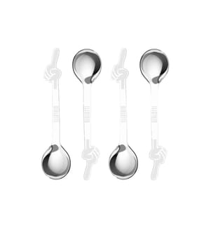 BIALETTI - Cuillère Omino 4 pièces, Argenté