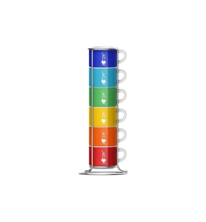 BIALETTI - Tasse à expresso Color 65 ml, 6 pièces, Multicolore