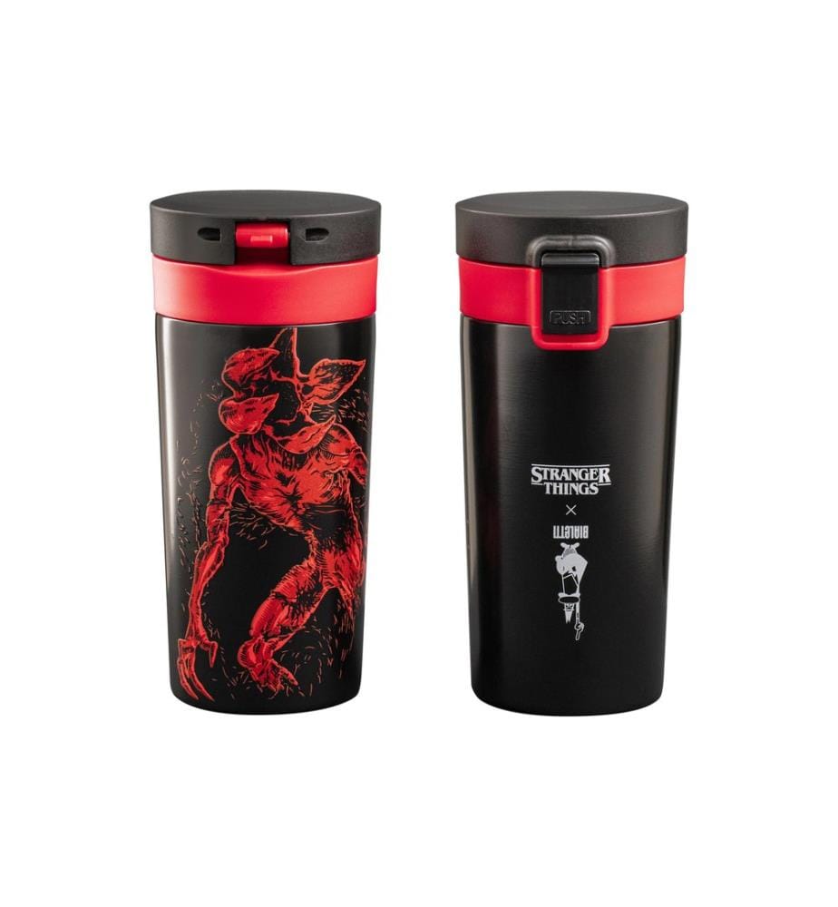 BIALETTI - Thermobecher Stranger Things, 380 ml, Schwarz / Rot