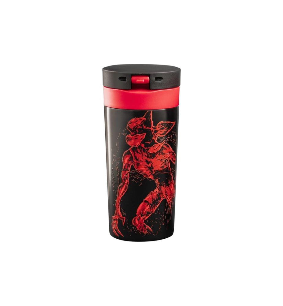 BIALETTI - Thermobecher Stranger Things, 380 ml, Schwarz / Rot